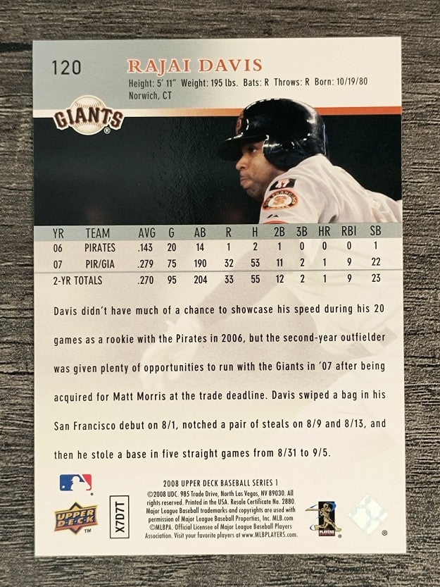 2008 Upper Deck #120 Rajai Davis