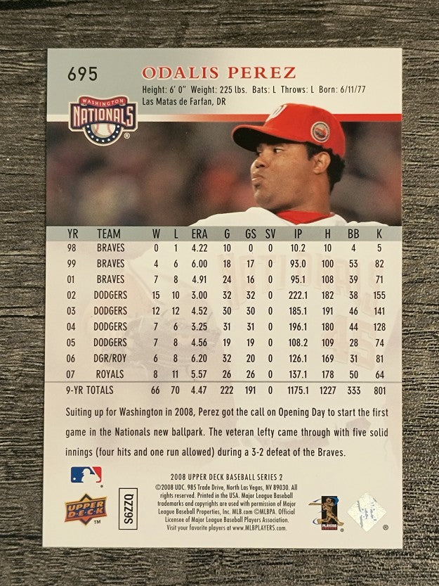 2008 Upper Deck #695 Odalis Perez