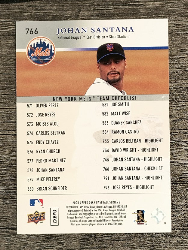 2008 Upper Deck #766 Johan Santana CL