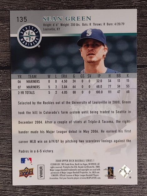 2008 Upper Deck #135 Sean Green