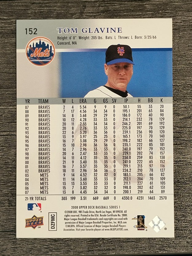 2008 Upper Deck #152 Tom Glavine
