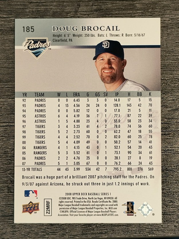 2008 Upper Deck #185 Doug Brocail