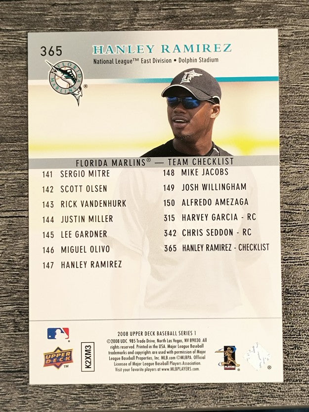 2008 Upper Deck #365 Hanley Ramirez CL