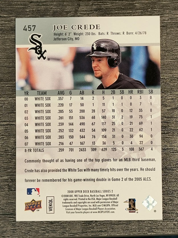 2008 Upper Deck #457 Joe Crede