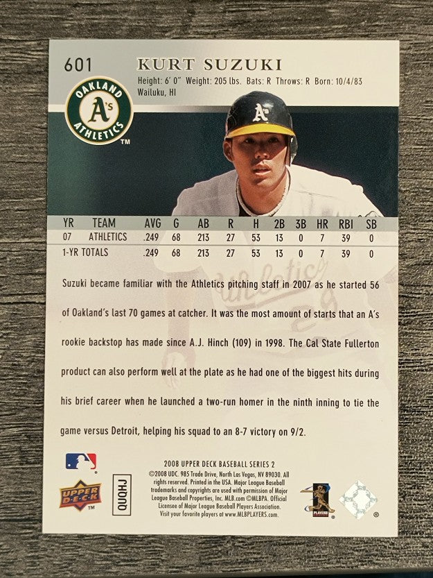 2008 Upper Deck #601 Kurt Suzuki