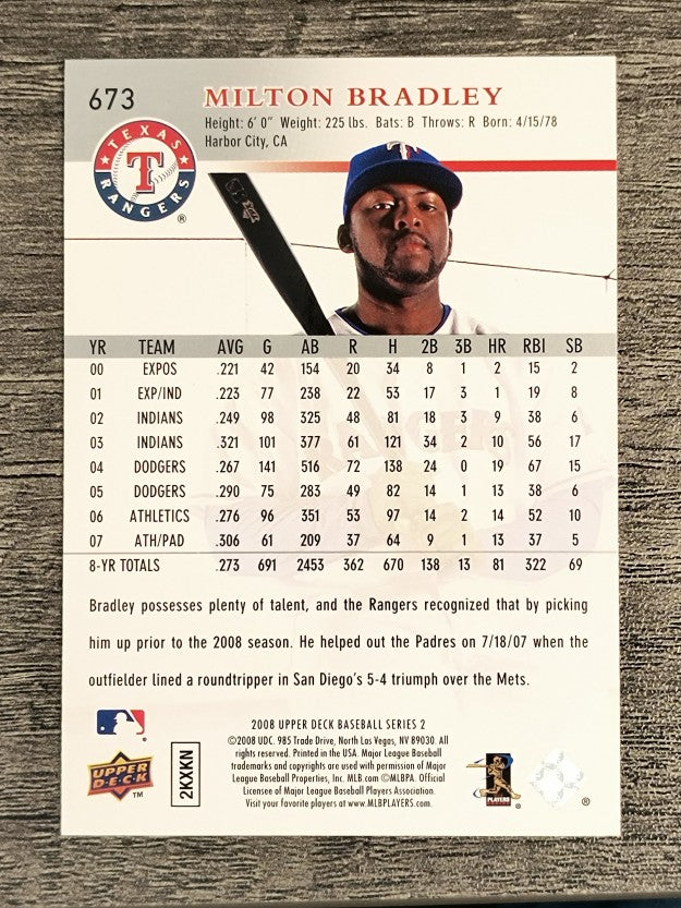2008 Upper Deck #673 Milton Bradley