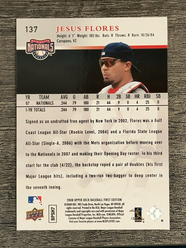 2008 Upper Deck First Edition #137 Jesus Flores