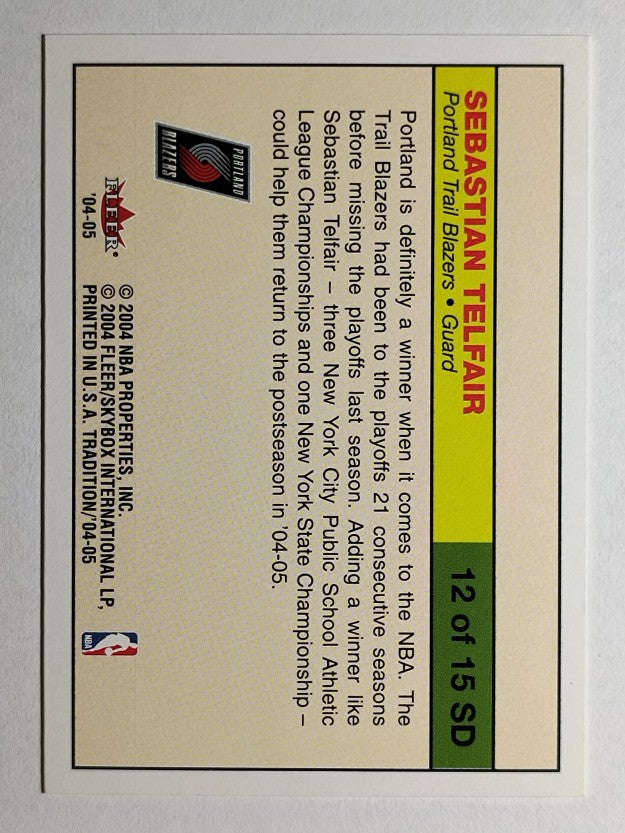 2004-05 Fleer Tradition Signing Day #12 Sebastian Telfair