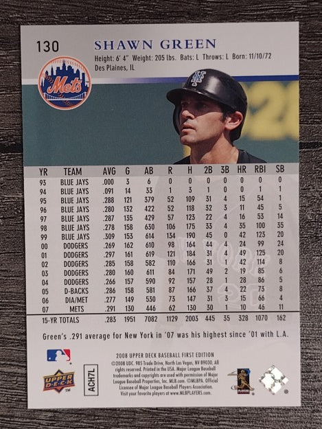 2008 Upper Deck First Edition #130 Shawn Green