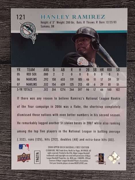 2008 Upper Deck First Edition #121 Hanley Ramirez