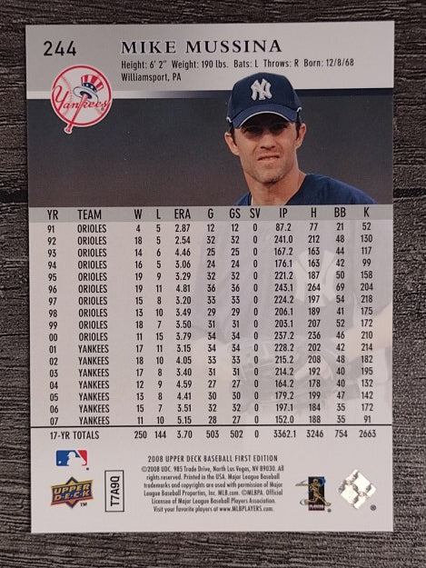 2008 Upper Deck First Edition #244 Mike Mussina