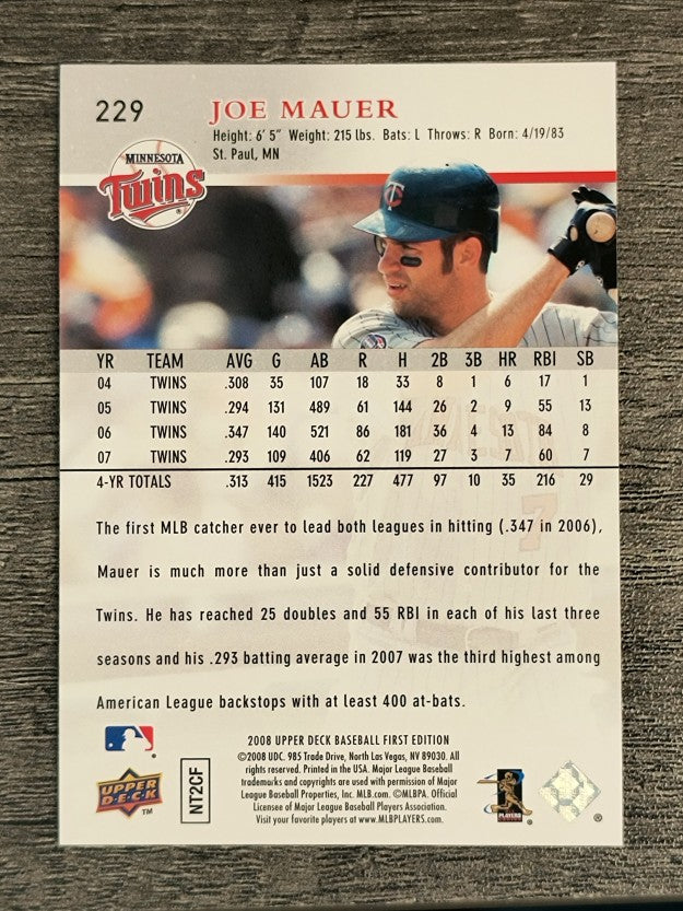 2008 Upper Deck First Edition #229 Joe Mauer