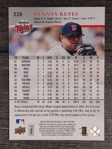 2008 Upper Deck First Edition #228 Dennys Reyes