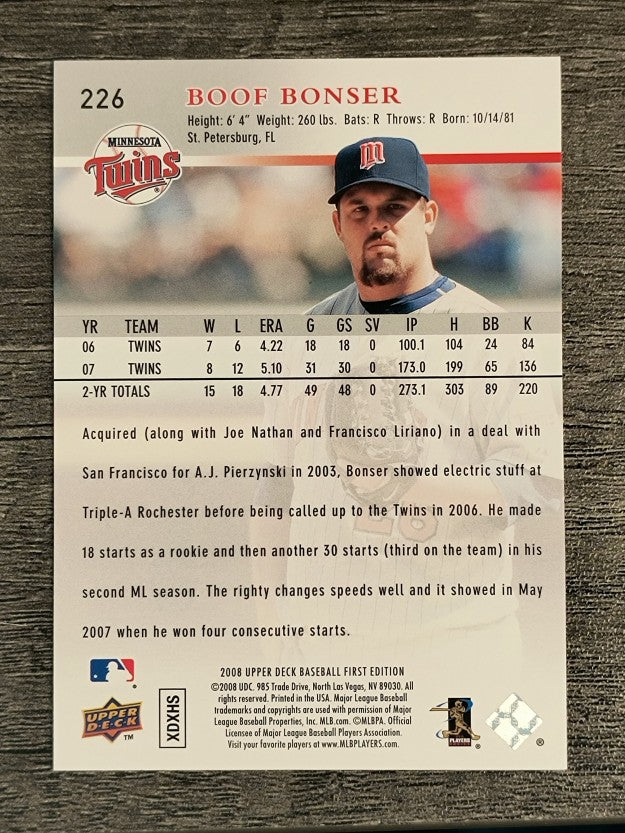 2008 Upper Deck First Edition #226 Boof Bonser