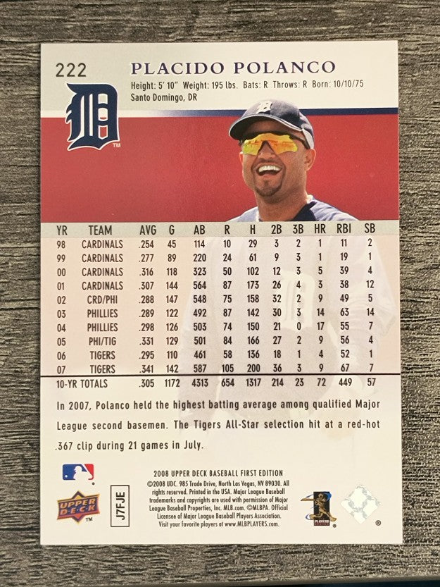 2008 Upper Deck First Edition #222 Placido Polanco