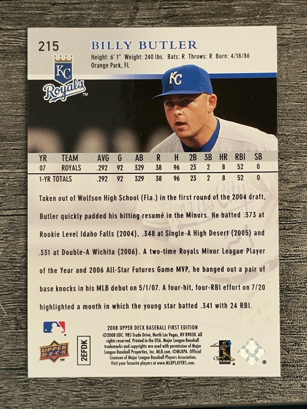 2008 Upper Deck First Edition #215 Billy Butler