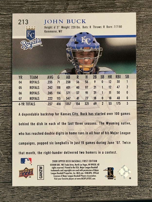 2008 Upper Deck First Edition #213 John Buck