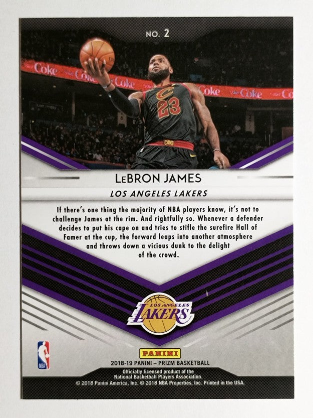 2018-19 Panini Prizm Go Hard or Go Home #2 LeBron James