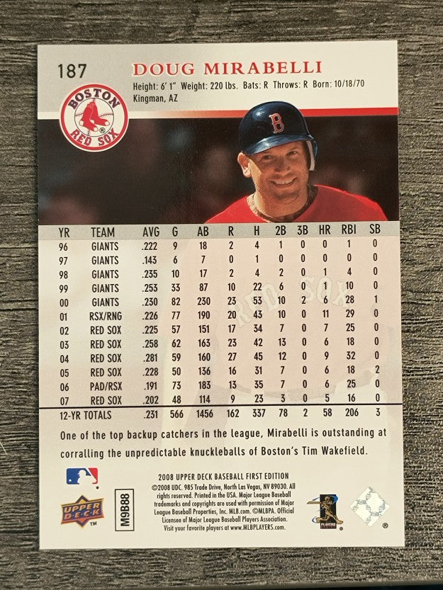 2008 Upper Deck First Edition #187 Doug Mirabelli