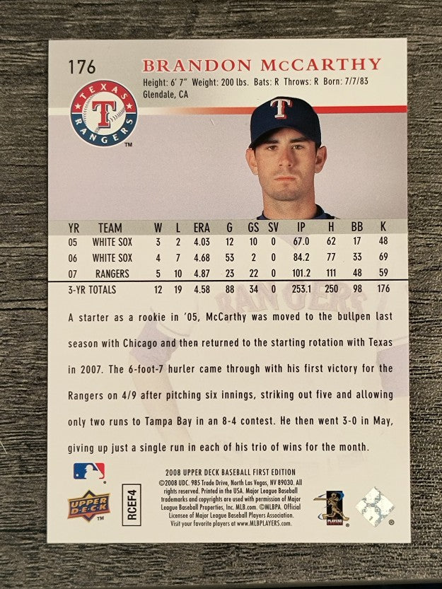 2008 Upper Deck First Edition #176 Brandon McCarthy