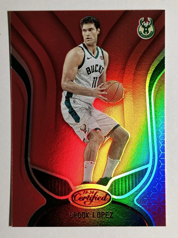 2019-20 Certified Mirror Red #59 Brook Lopez