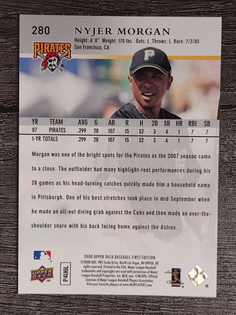 2008 Upper Deck First Edition #280 Nyjer Morgan