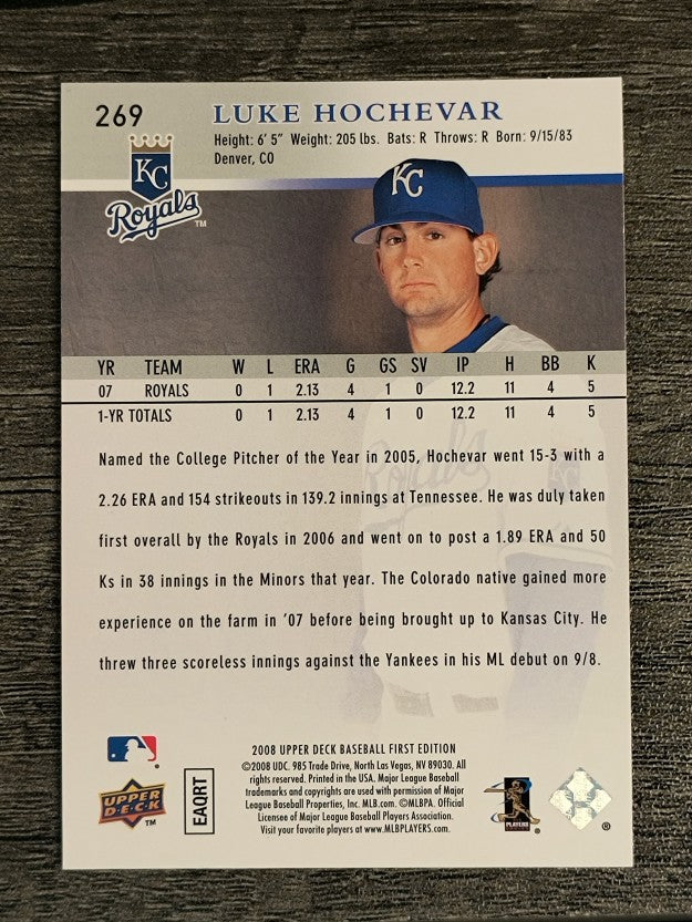 2008 Upper Deck First Edition #269 Luke Hochevar RC