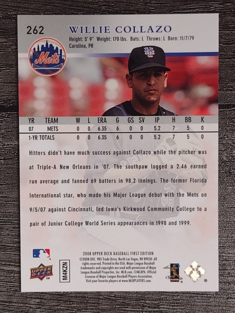 2008 Upper Deck First Edition #262 Willie Collazo RC