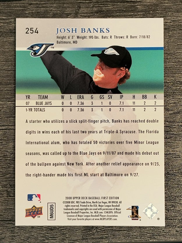2008 Upper Deck First Edition #254 Josh Banks