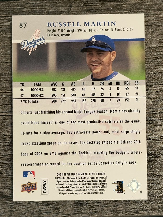 2008 Upper Deck First Edition #87 Russell Martin