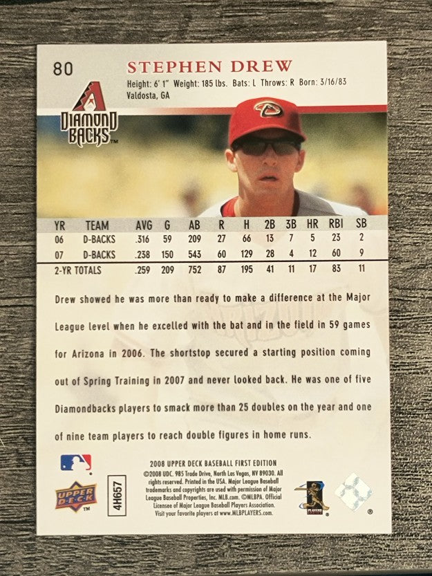 2008 Upper Deck First Edition #80 Stephen Drew