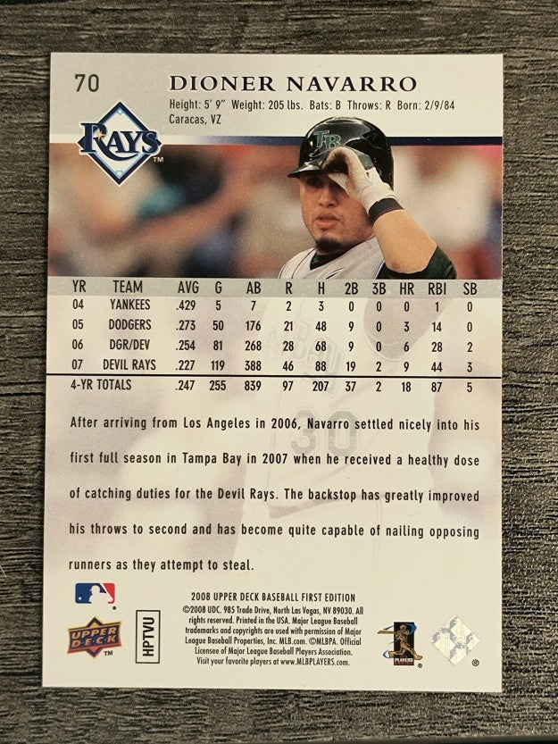 2008 Upper Deck First Edition #70 Dioner Navarro