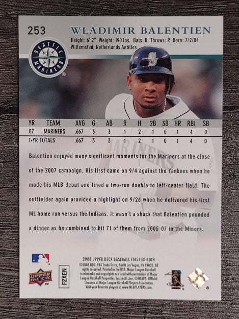 2008 Upper Deck First Edition #253 Wladimir Balentien