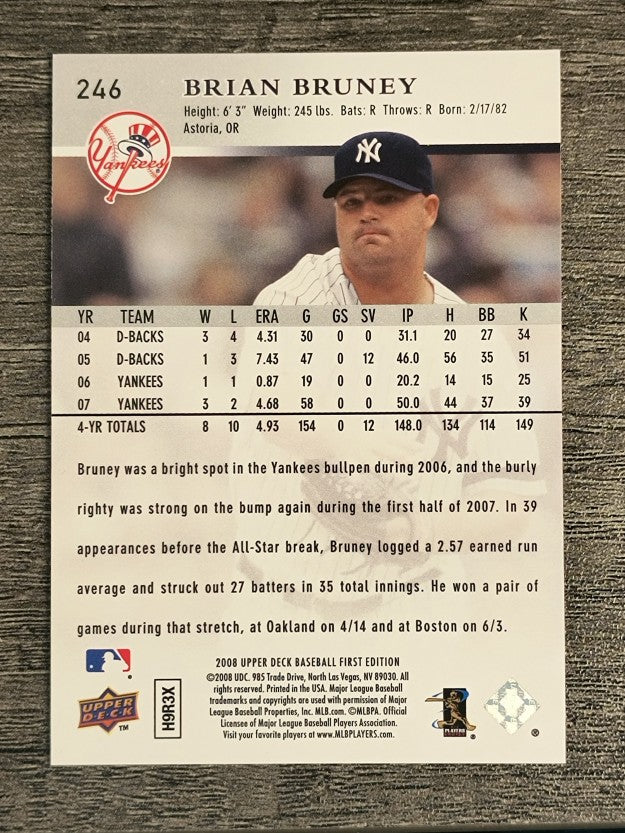 2008 Upper Deck First Edition #246 Brian Bruney