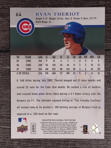 2008 Upper Deck First Edition #64 Ryan Theriot