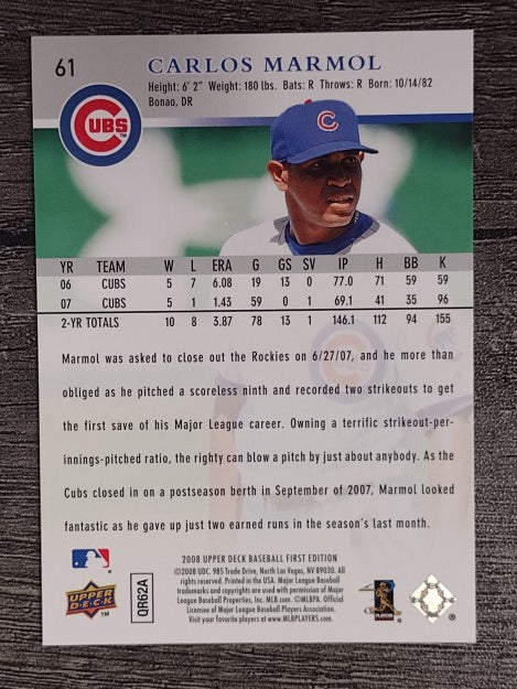 2008 Upper Deck First Edition #61 Carlos Marmol