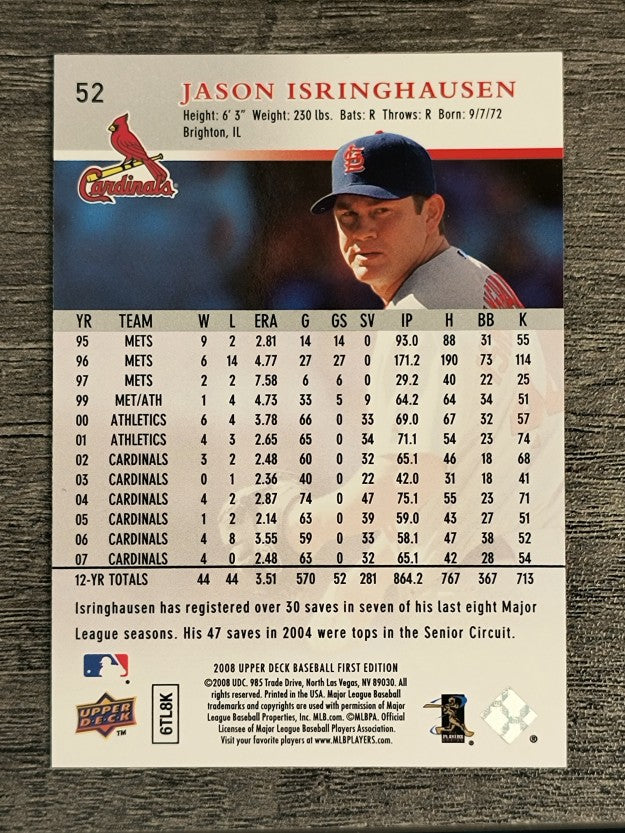 2008 Upper Deck First Edition #52 Jason Isringhausen