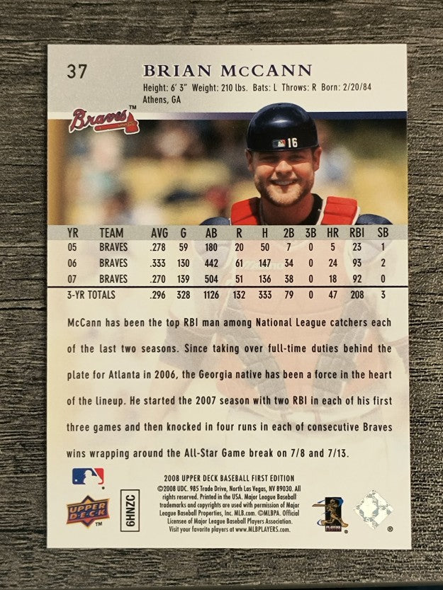 2008 Upper Deck First Edition #37 Brian McCann