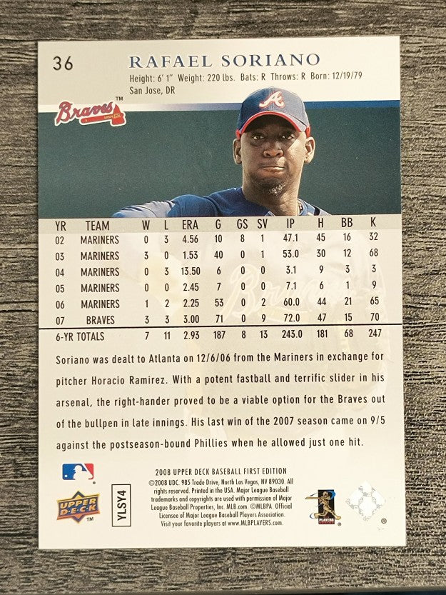 2008 Upper Deck First Edition #36 Rafael Soriano