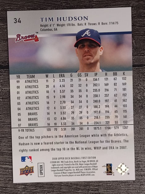 2008 Upper Deck First Edition #34 Tim Hudson