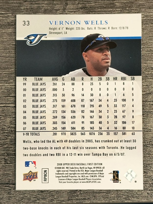 2008 Upper Deck First Edition #33 Vernon Wells