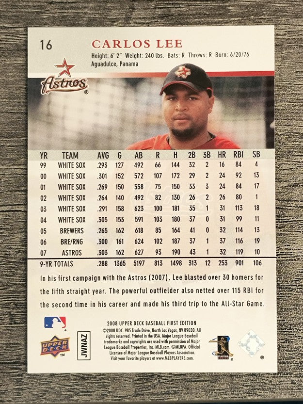 2008 Upper Deck First Edition #16 Carlos Lee