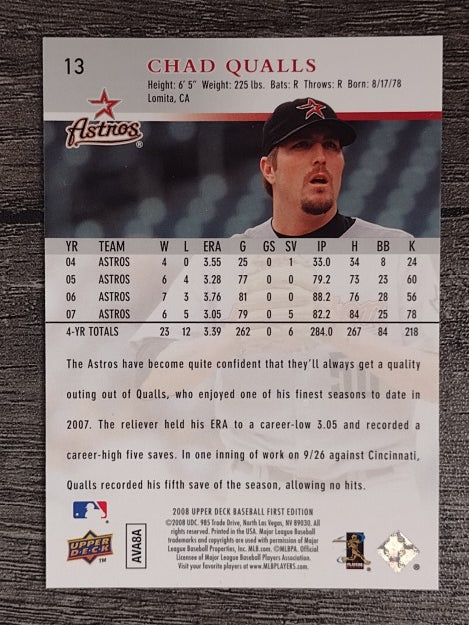 2008 Upper Deck First Edition #13 Chad Qualls