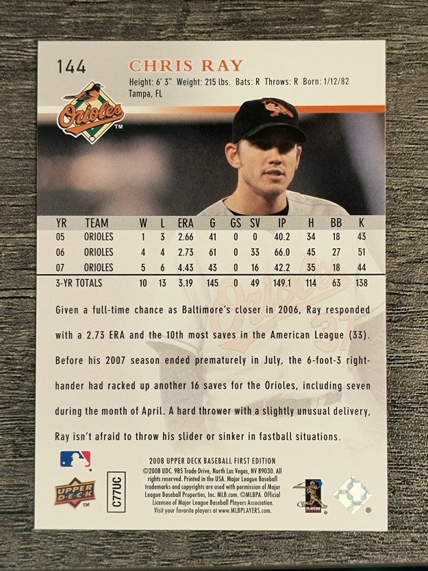 2008 Upper Deck First Edition #144 Chris Ray