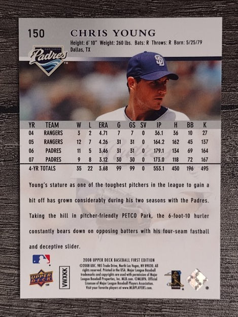 2008 Upper Deck First Edition #150 Chris Young