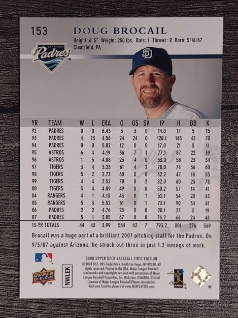 2008 Upper Deck First Edition #153 Doug Brocail