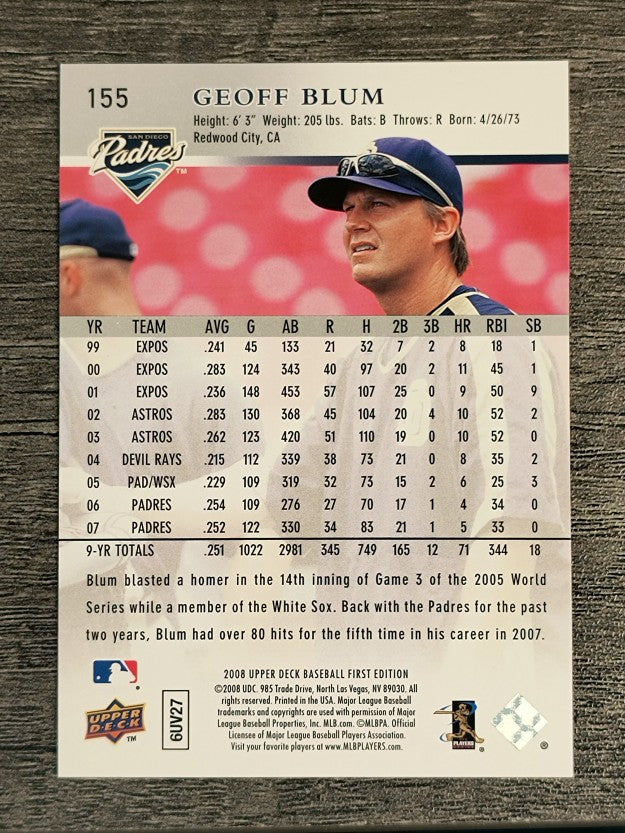 2008 Upper Deck First Edition #155 Geoff Blum
