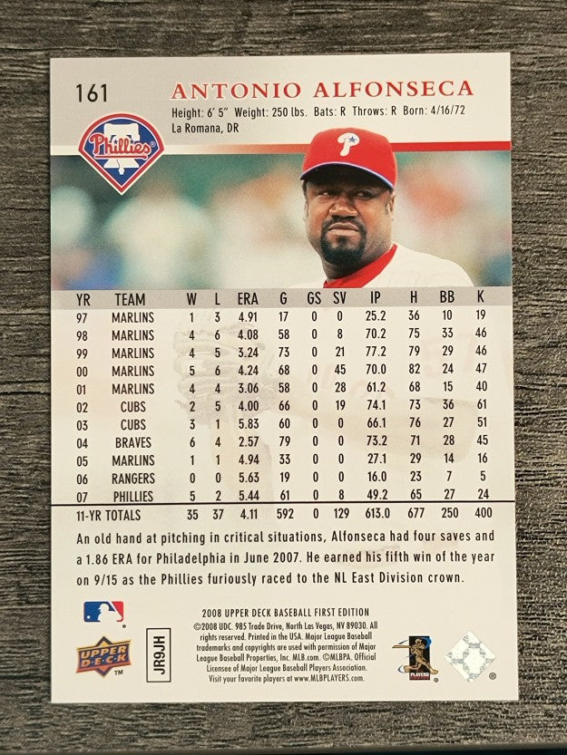 2008 Upper Deck First Edition #161 Antonio Alfonseca