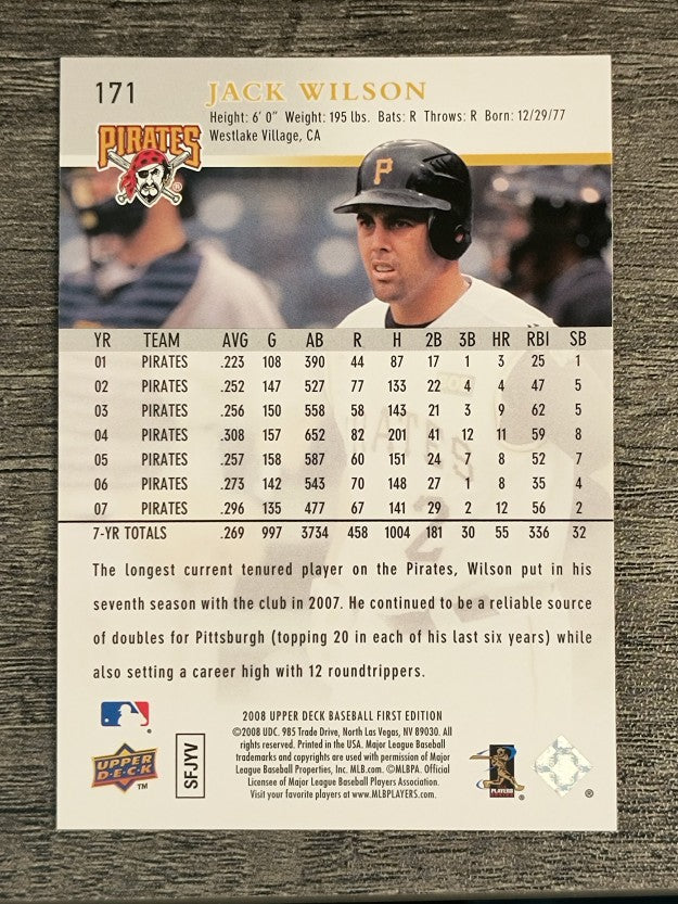 2008 Upper Deck First Edition #171 Jack Wilson