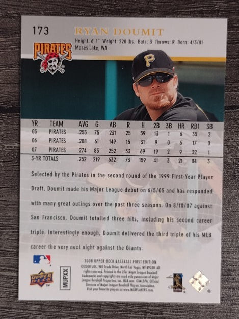 2008 Upper Deck First Edition #173 Ryan Doumit